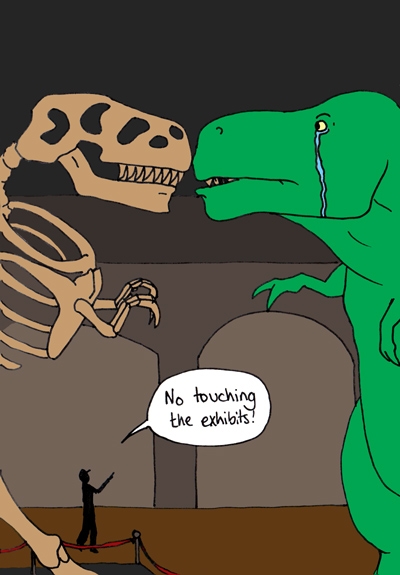 Sad T-Rex Kept Down By The Man Comic