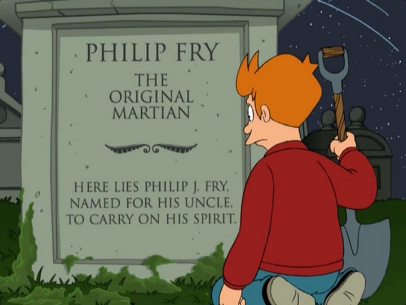 Philip Fry The Original Martian Carried On His Uncles Spirit On Futuramas The Luck Of The Fryish