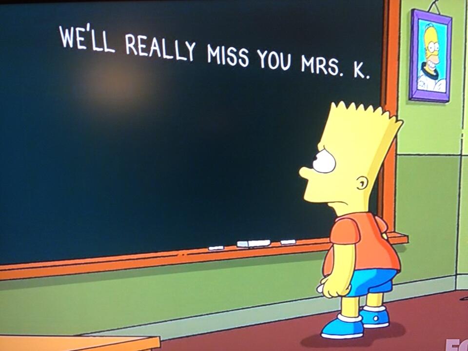 Sad Simpsons Scene As Bart Pays Tribute To Mrs