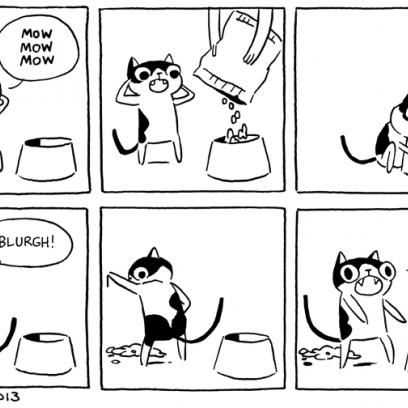 How Cats Demand More Food After Eating In Comic By A. Muto